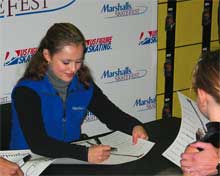 Sasha Cohen signing Marshalls poster